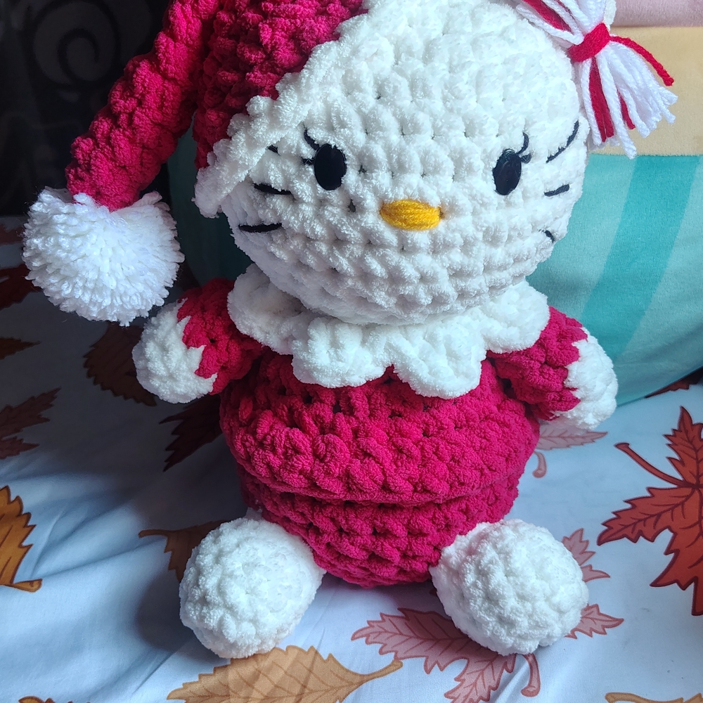 Plush Toy with Santa Hat